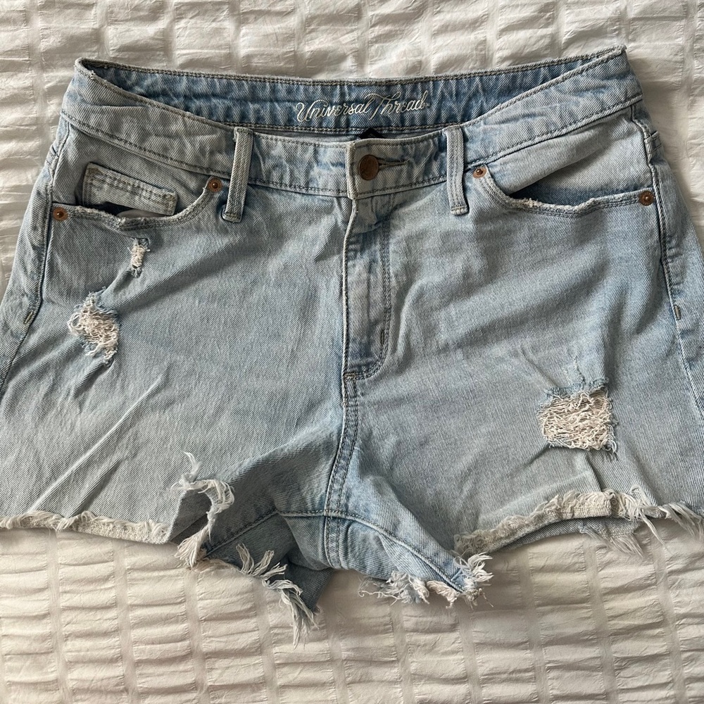 Universal Thread Light Wash Distressed Jean Short